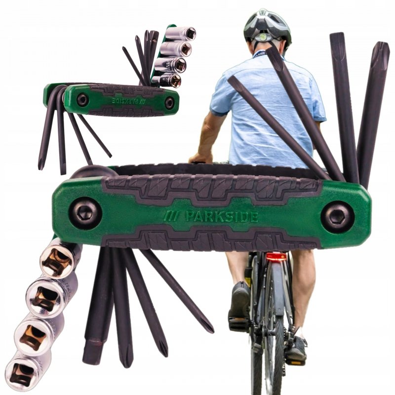 ZESTAW KLUCZY DO ROWERU PARKSIDE MULTITOOL 12 ELEMEN KOMPAKTOWY LEKKI MOCNY