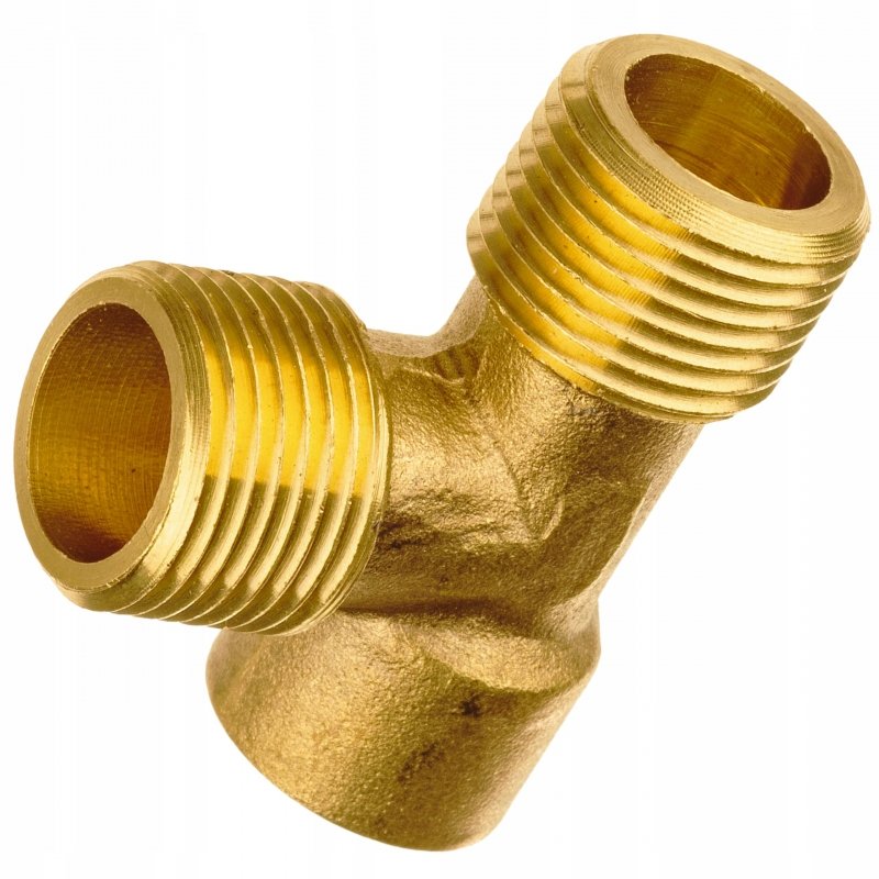 Trójnik rozdzielacz do KOMPRESORA złączka 2 x 3/8" do 1/4"