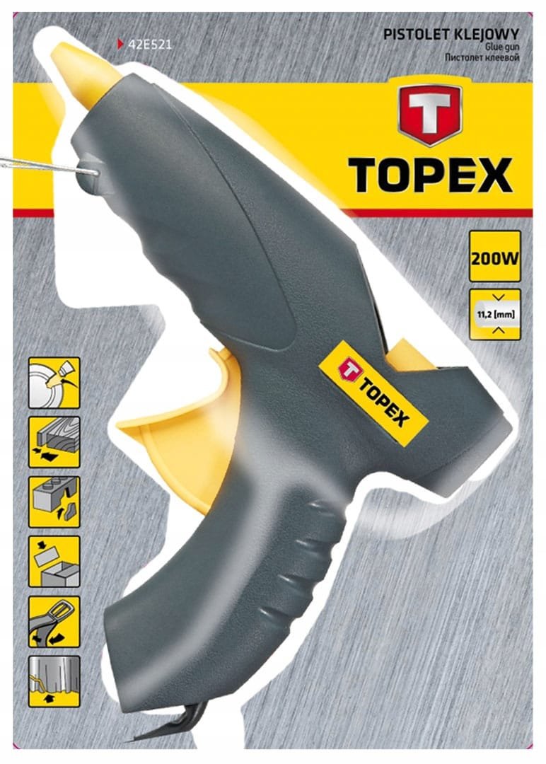 PISTOLET KLEJOWY 11mm, 200W TOPEX 42E522