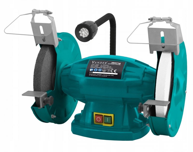SZLIFIERKA STOŁOWA 400W TARCZA 200mm LAMPKA VANDER