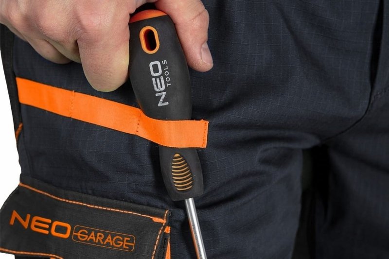 SPODNIE ROBOCZE DO PASA NEO GARAGE BAWEŁNA RIP STOP 81-237 L/52 NEO