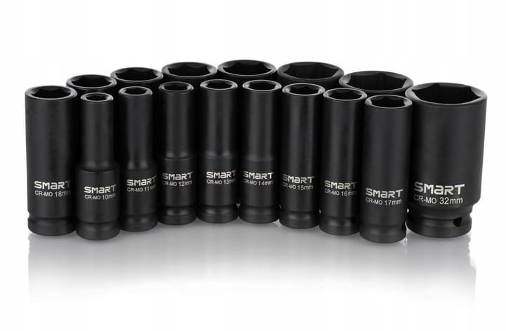 Zestaw nasadek udarowych 1/2" 10-32mm 16szt. SMART