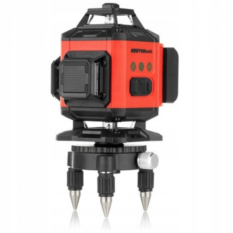 Laser krzyżowy płaszczyznowy niwelator 4 x 360° zielona wiązka + akcesoria