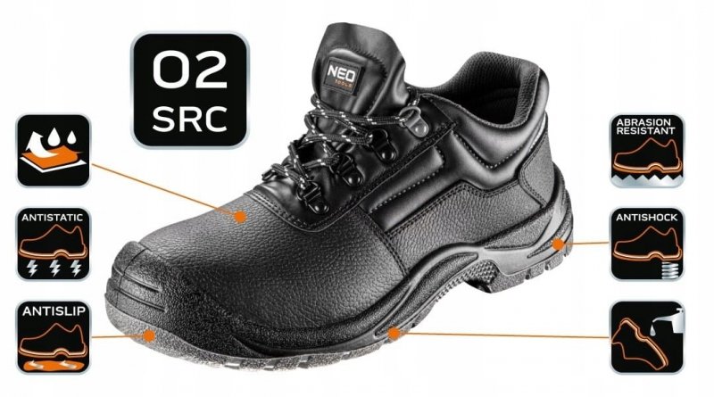 BUTY PÓŁBUTY ROBOCZE SKÓRA 02 SRC NEO ROZMIAR 44