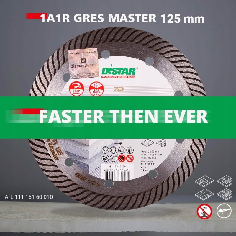 Tarcza do Gresu Ceramiki 125mm DISTAR GRES MASTER