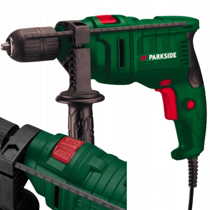 Wiertarka udarowa 500W PARKSIDE Uchwyt Samozaciskowy 2-13mm LEKKA