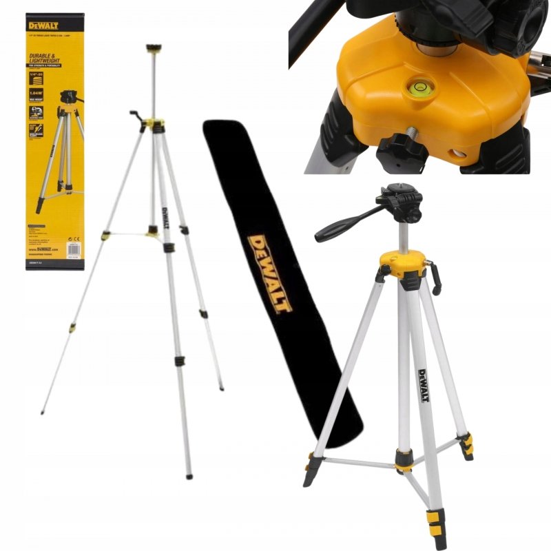 Dewalt Statyw do lasera TRIPOD 1/4" teleskopowe nogi 75-184cm + POKROWIEC