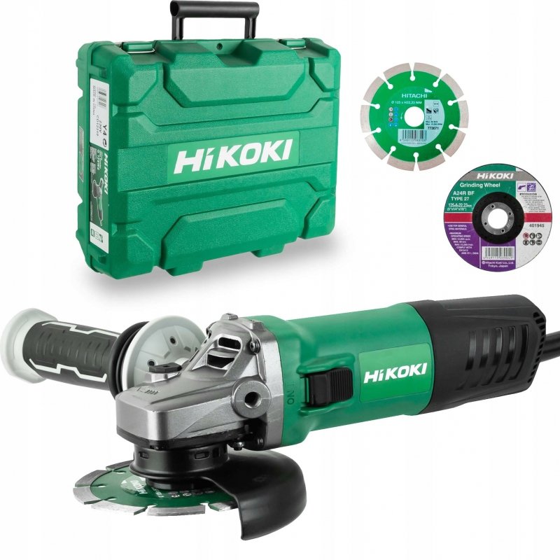 SZLIFIERKA KĄTOWA PRO 125mm 1200W 2xTARCZA HIKOKI