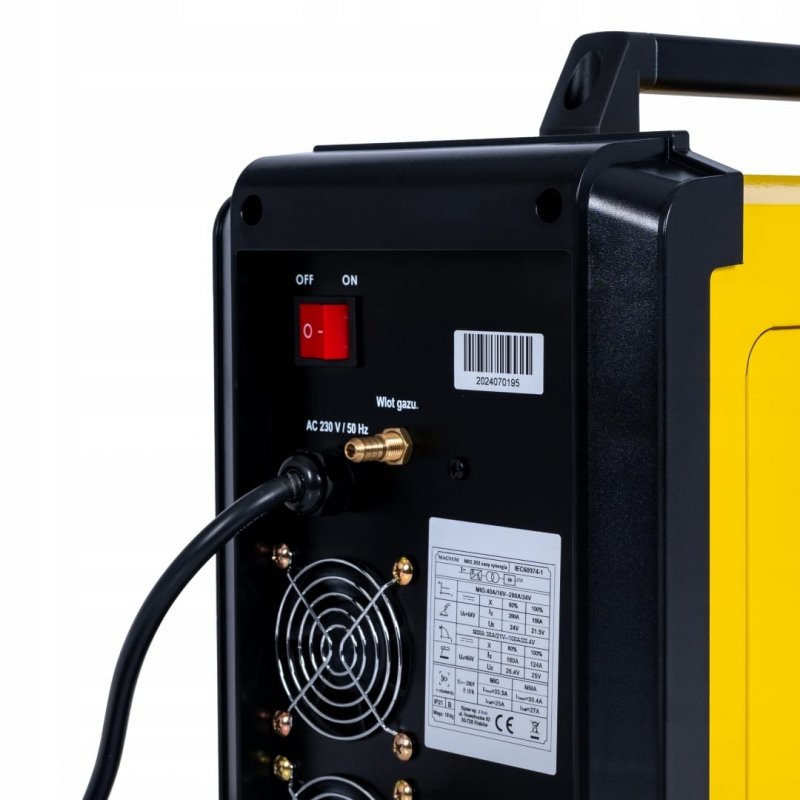 Spawarka inwertorowa MIG 202 EASY SYNERGIA MAGNUM 200A LCD FLUX IGBT