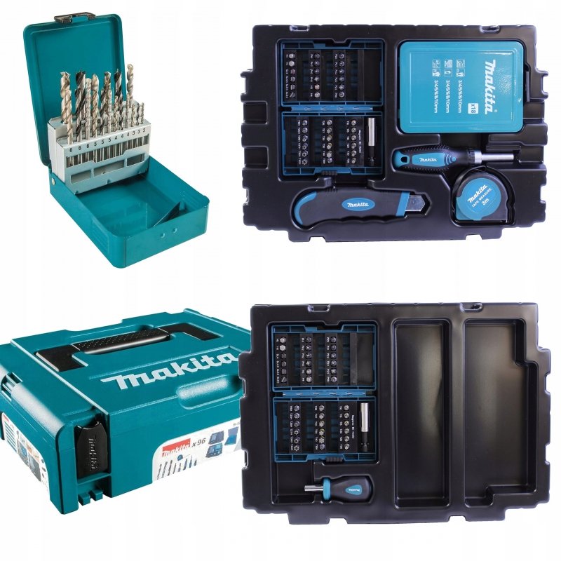 Zestaw AKCESORII BITÓW WIERTEŁ Makita B-49725 96el