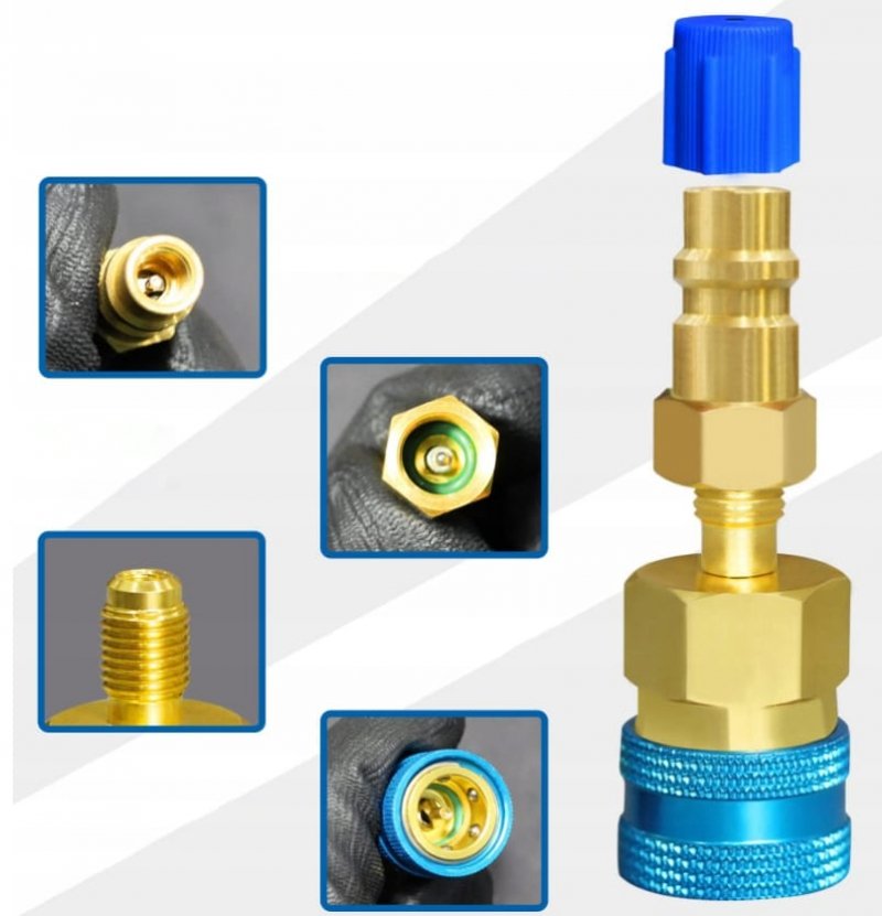REDUKCJA Przejściówka SZYBKOZŁĄCZA ZŁĄCZKI DO KLIMATYZACJI R1234YF do R134A