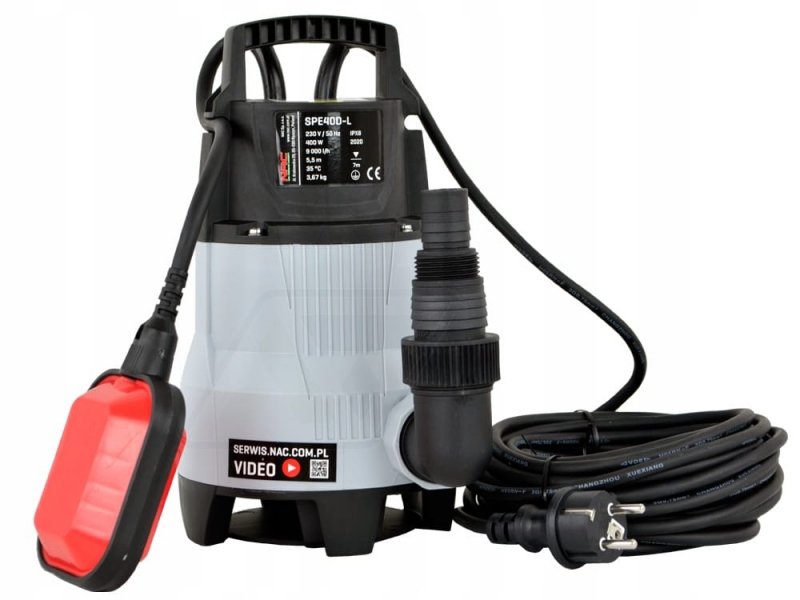 Pompa zatapialna NAC do wody brudnej 400W 9000 l/h