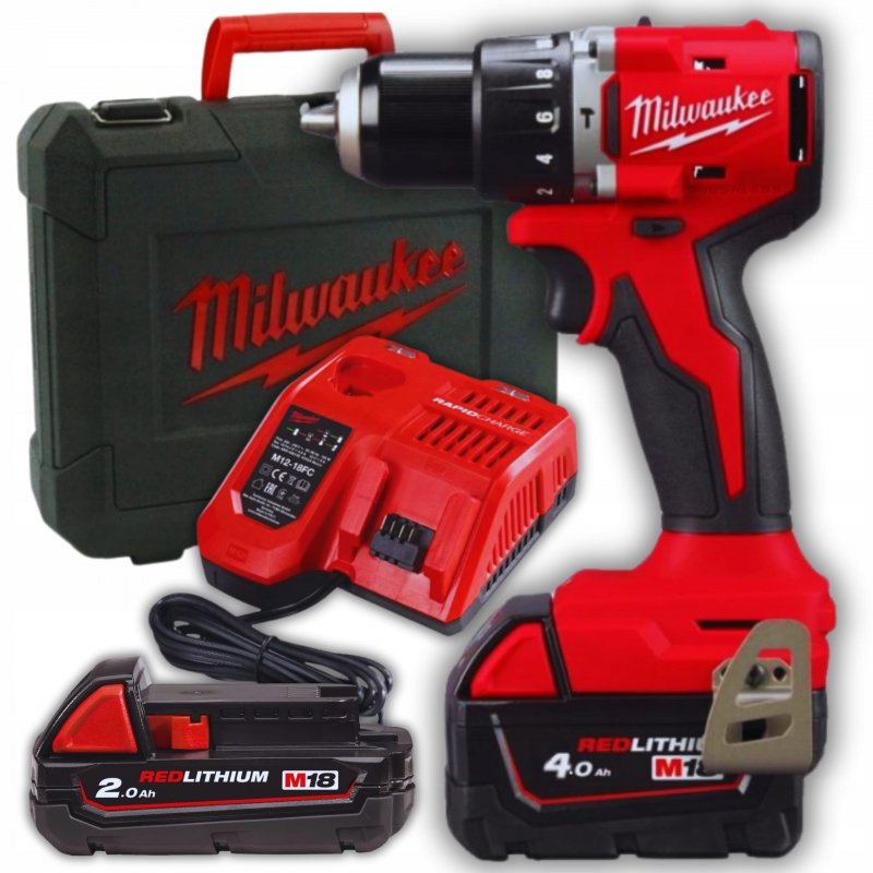 Wkrętarka Milwaukee 18V 60Nm 4,0Ah 2,0Ah Udarowa Wiertarko-Wkrętarka