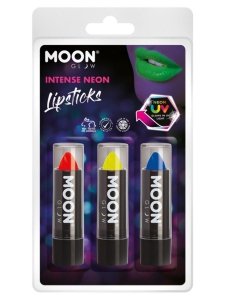 Szminka Pomadka NEON UV zestaw Intense 3szt Lipstick new