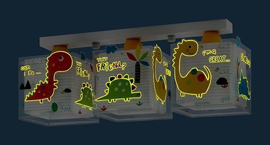 Lampa sufitowa listwa Dinozaury DINOS  3xE27 73453
