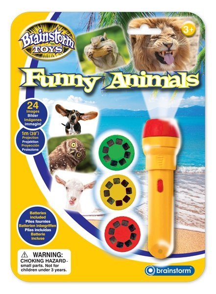 Latarka - projektor Funny Animals Śmieszne Zwierzęta