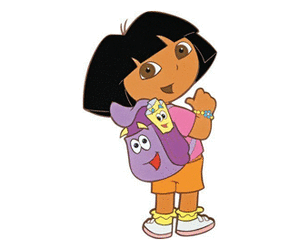 Naklejka piankowa Dora i jej plecak