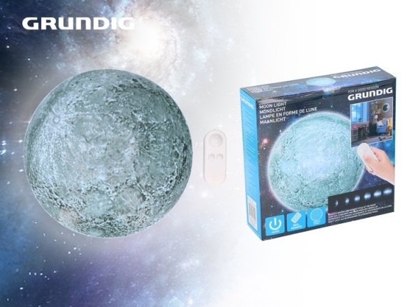 Lampa nocna Kinkiet  Księżyc MOON z pilotem GRUNDIG