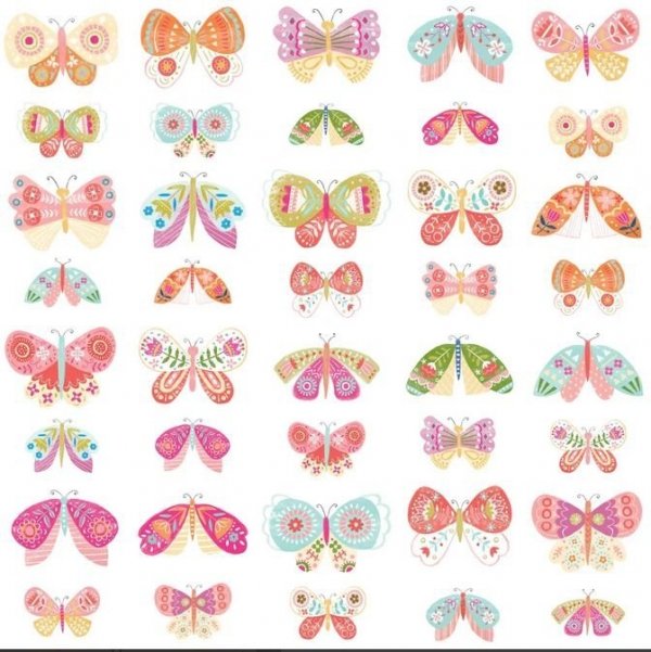 Naklejki Kolorowe Motylki Motyle Ważki Ćmy
