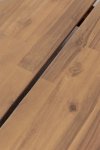 zestaw ogrodowy Brina –SKLUM - drewniana sofa modułowa z pufą i stolikiem kawowym – kremowe poduszki, drewno akacjowe – Bellissima Casa