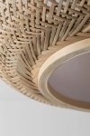 lampa sufitowa w stylu boho z naturalnego rattanu SKLUM – ażurowy klosz, montaż natynkowy – Bellissima Casa