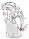 Figurka dekoracyjna ozdoba słoń z porcelany srebrny