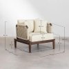 zestaw ogrodowy roxy z drewna akacjowego – sofa, fotel, puf i stolik kawowy w naturalnym stylu