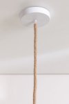 Lampa wisząca Omai z tkaniny na sznurze w kolorze mus terracota