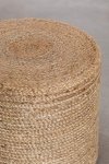 Stolik pomocniczy jutowy pufa boho w kolorze naturalnym do salonu