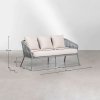 meble ogrodowe w zestawie Ariza sofa, stolik i fotel ogrodowe meble komplet