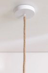 Lampa wisząca Omai z tkaniny na sznurze w kolorze orzechowym