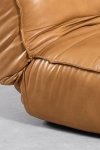 Rozkładana Sofa Do Salonu Skórzana Mateo Brąz