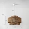 Wisząca lampa zewnętrzna Fiona z plecionego papieru