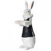 Dekoracja na wielkanoc figurka królika wielkanocnego z tacą