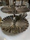 Srebrna metalowa patera na wypieki i ciasto na stół do salonu - chrzciny, wesela, komunie - Candy Bar
