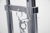 Stolik z regulowaną wysokością blatu chromowany - metal, szkło