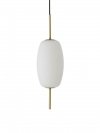 Cylindyczna lampa wisząca Molly  - mosiądz, szkło wielkość S