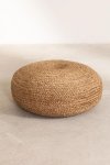 puf do salonu Peter pufa z juty wewnętrzna okrągła 50 cm