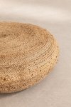 pufa jutowa Peter 80 cm do salonu okrągła w naturanym kolorze - SKLUM