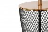 Lampa na stół do salonu Torre z metalu z materiałowym abażurem