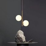 Lampa wisząca lampa sufitowa złota Fatin dwie kule