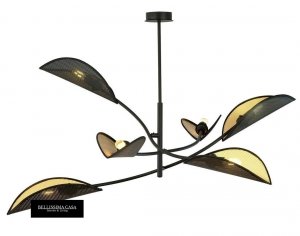 Designerska lampa LOTOS black gold 6