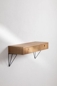 Półka Ścienna z Drewna Jesionowego 80 cm Glai