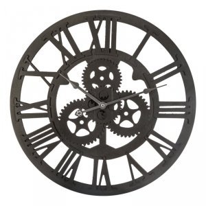 Zegar ścienny ażurowy widoczny mechanizm 45 cm