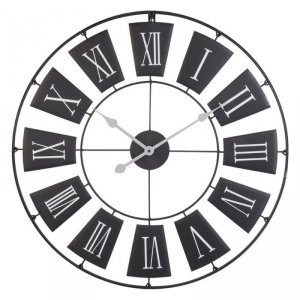 Zegar ścienny Palazzo z metalu czarny 70 cm