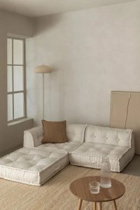 Sofa Modułowa 3 Częściowa Daisy Do Salonu  Biała