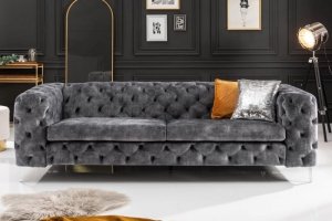 Nowoczesna sofa pikowana w stylu angielskim