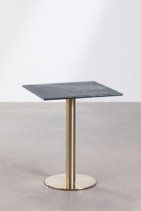 Stolik Stół Barowy Kwadratowy 60 cm Cosmopolitan Morski/Szampańskie Złoto