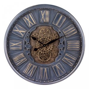 Duży zegar ścienny loft OSTIA zegar z widocznym mechanizmem