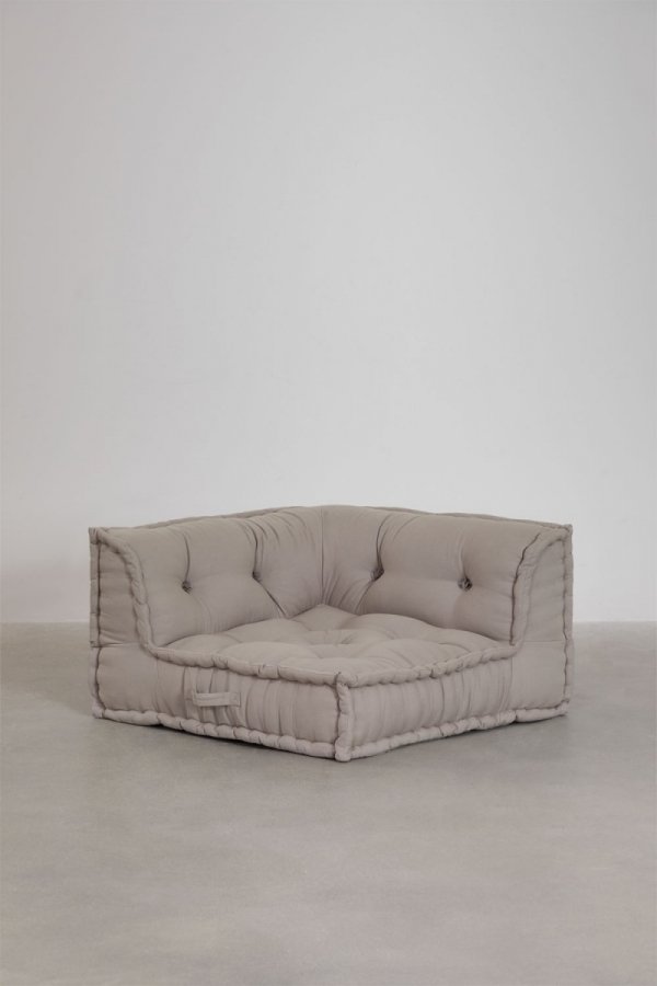 Bawełniana sofa modułowa 3 częściowa do salonu boho Daisy kolory szary kret
